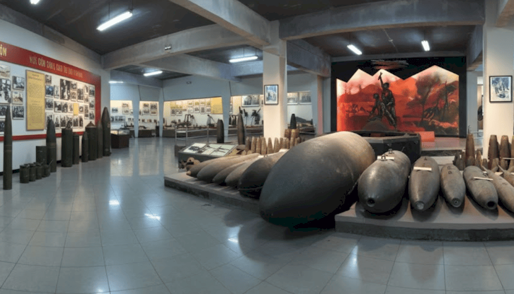 Museum of Infantry displays various types of bombs, mines, naval mines, and grenades from the War against America